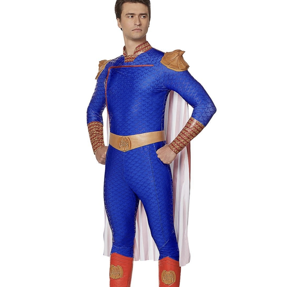 Men's Homelander costume medium The Boys boots cape and jumpsuit. For couples!